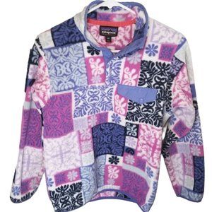 Patagonia Synchilla Fleece Snap T Sweater Women XXS Snow Blue Purple Gorpcore